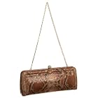 SONDRA ROBERTS NEW YORK Snakeskin Leather Clutch