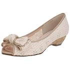 [ピニャココ] pinyacoco コットンメッシュオープントゥパンプス