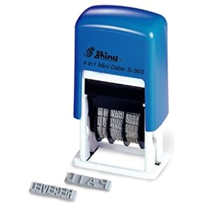 【クリックで詳細表示】シャイニー スタンプ 4 in1 ミニデ-タ S-303： 文房具・オフィス用品