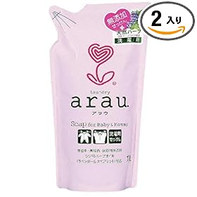 【クリックでお店のこの商品のページへ】arau. 洗濯用せっけん 詰替え用 1000ml (2入り)