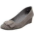 Stuart Weitzman Pleatolo Wedge Buckle Pump