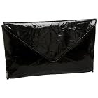 Jessica McClintock Crinkle Large Flap Clutch