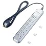ELECOM �Ɨ��X�C�b�`�t�h�΃^�b�v 2P6�� 2.5m �V���o�[ T-F5625SV