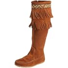 [ミネトンカ] SIDE ZIP DOUBLE FRINGE KNEE HI BOOT