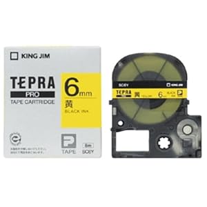 【クリックで詳細表示】KING JIM PROテープカートリッジ カラーラベル SC6Y