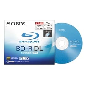 Sony BD-R DL �Ж�2�w 50GB �^��p 2�{���Ή� �ǋL�^ 10mm�P�[�X 3���p�b�N 3BNR2VBSJ2