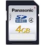 Panasonic SDHC�������[�J�[�h 4GB RP-SDP04GJ1K