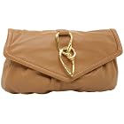 SONDRA ROBERTS NEW YORK Clutch with Gold Twisted Hardware