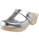 Cape Clogs Silver Wooden Swedish Clog