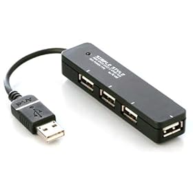 �o�b�t�@���[�R�N���T�v���C Arvel USB2.0�Ή�4�|�[�g�n�u �o�X�p���[ �u���b�N H431BK