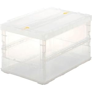 【クリックで詳細表示】TRUSCO スケルコンオリコン50L(ロック蓋付) 透明