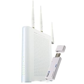 PLANEX WPS�{�^������ 11n/g/b�Ή� ��������LAN���[�^&USB����LAN�A�_�v�^�Z�b�g MZK-W04N-PKU2