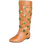 Matiko Lexi Mid Calf Cut Out Flat Boot