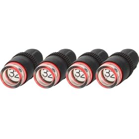 Set of 4 Automatic Tire Pressure Indicator Valve Safety Caps - 36 PSI - Check Air Pressure with Quick Glance!