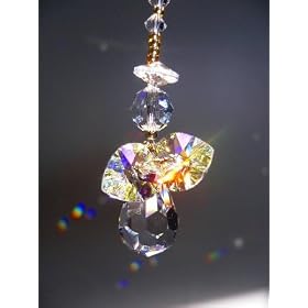  ストラップ型 サンキャッチャー「ちっちゃなエンジェル」・クリアーlittle-butterfly 