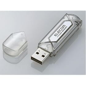 ELECOM USB2.0�t���b�V�������� 1GB �V���o�[ MF-AU201GSV