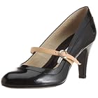 [ナッツリー] nutslly Combination enamel black Pumps