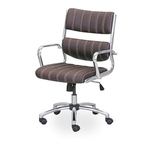 【クリックで詳細表示】C-502 BR 合皮(PU)張りチェアー ブラウン/ロッキング機構付 幅 62 × 奥行 68 × 高さ 87～93 座高 41～48 cm