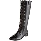 ALL BLACK Women's Lace Up Biker Boot