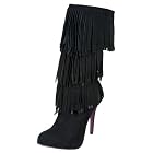 Sergio Zelcer Women's Craft Knee High Heel Fringe Boot