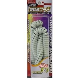【クリックで詳細表示】受話器コード 60cm白
