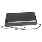 La Regale Shiny Metal Trim Shimmer Clutch