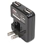 プロテック P-2WAY USB2基搭載ACアダプター PD-2BK ブラック 【iPod nano 5G/iPhone 3G,3GS他/iPod各種/ゲーム機/携帯】