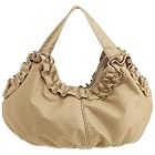 [カシュカシュ] 製品洗い合皮フリル付トートバッグ