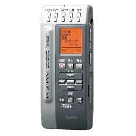 SANYO ���W�I�t��IC���R�[�_�[(�V���o�[) [ICR-RS110M(S)]