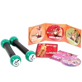 【クリックで詳細表示】【ZUMBA】 ズンバ 米国版 (DVD4枚＋マラカスタイプダンベル付き) ラテン系ダンス＆音楽フィットネスエクササイズ 22036