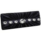 Jessica McClintock East/West Satin Fold Over Clutch