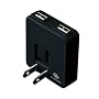 PLANEX 2�|�[�g�}�������[�d iPod, iPhone, PSP, DS, DSLite, DSi �Ή�USB���o�C���[�d AC�A�_�v�^ (�C�O�Ή�) �u���b�N PL-WUCHG01-B