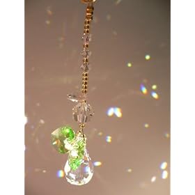  ストラップ型 サンキャッチャー「ちっちゃなエンジェル」・グリーンlittle-butterfly 