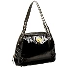 High Fashion Patent Dome Satchel with Lock