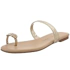 Martinez Valero Iman Jeweled Toe Ring Flat Sandal