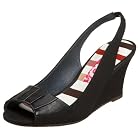 Pink Studio Women's Ray Peep Toe Slingback Wedge
