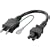 ELECOM ノートPC電源ケーブル/3pin-2pin/0.2m T-PCM302