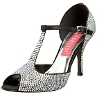 Bordello By Pleaser Violet-01R T Strap Peep Toe Pump