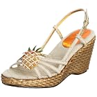 J.Renee Women's Pineapple Wedge Sandal