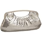Whiting & Davis Classic Shirred Cut out Handle Clutch