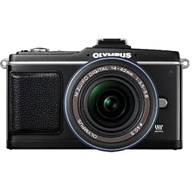 OLYMPUS マイクロ一眼 PEN E-P2 レンズキット ブラック E-P2LKIT-BLK オリンパス