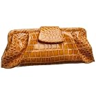 La Regale Faux Croco Clutch