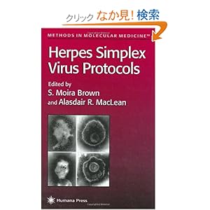 【クリックでお店のこの商品のページへ】Herpes Simplex Virus Protocols (Methods in Molecular Medicine): S. Moira Brown, Alasdair R. MacLean: 洋書