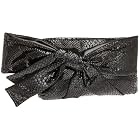 High Fashion Python Print Clutch with Bow