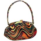 SONDRA ROBERTS NEW YORK Velvet Swirl Frame Shoulder Bag