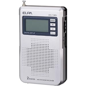 【クリックで詳細表示】ELPA AM・FMコンパクトラジオ 液晶表示 ER-C28FL： 家電・カメラ