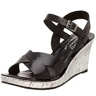 KORK-EASE Women's Tamara Buff on Metallic Cork Wedge Sandal