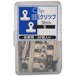 【クリックで詳細表示】日本クリノス 目玉クリップ 豆 18mm 増量 32個入り Mクリ-5SC