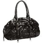 Latico Patent Crunch Top Zip Shoulder Bag