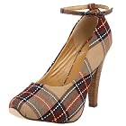 Miss Me Women's Eiffel-5 Plaid Hidden Platform Pump